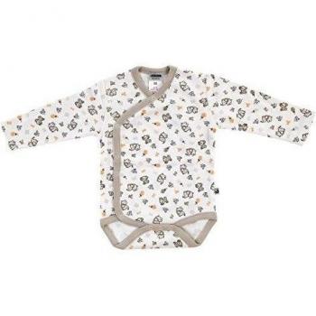 JACKY Unisex cambiador de bebés Body Manga Larga, 100% algodón, beige, Jacky Elephant, 154110, color Blanco, talla 50
