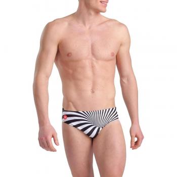 Bañador Arena Crazy Placement Swim Brief blanco negro - 60