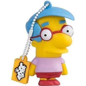 Tribe Simpson Springfield Pendrive - Memoria USB Flash Drive 2.0, de Goma, de 8 GB con Llavero, diseño Milhouse