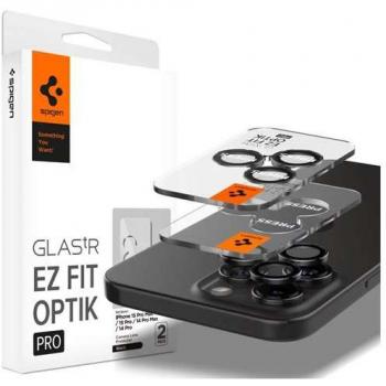 Protector de Lente de Cámara Spigen Optik Pro EZ Fit - 2 Pack Cristal Claro para iPhone 15 Pro/15 Pro Max/16 Pro/16 Pro Max