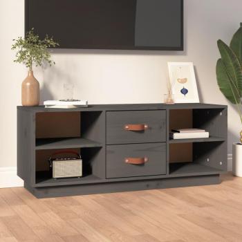 Mueble de TV de madera maciza de pino 100x34x40 cm, Mueble de Salon, Mueble TV, Mueble Televisor, Mesa de TV, Mueble tele gris