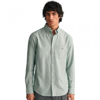 Camisa Oxford Regular Fit Verde Bosque para Hombre Gant
