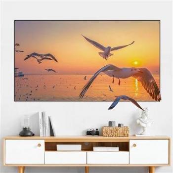 Pantalla de Proyección Klack Reflectante de Alto Brillo 155x90 cm, 16:9 y Mini Proyector Portátil 4K con Android, Wifi 6 y Bluetooth 5