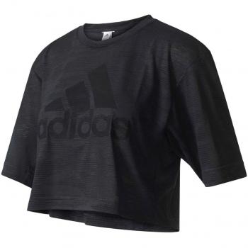 adidas Box Crop T Aero Camiseta, Mujer, Negro