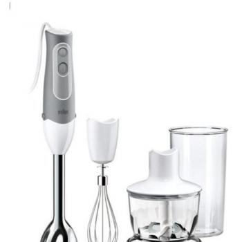 Braun Minipimer 5 MQ535 Baby - Batidora de mano, ultraligera, cómoda y ergonómica, con velocidad Turbo, 600 W, color gris