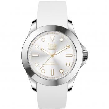 Ice-Watch ICE steel White gold - Reloj blanco para Mujer con Correa de silicona - 020384 (Medium)