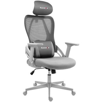 Silla Gaming Huzaro Combat 2.7 Gris con Soporte Lumbar, Reposacabezas y Reposabrazos 3D, Ergonómica y Regulable en Altura