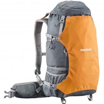 Mantona 20587 - Funda para cámara, negro y naranja