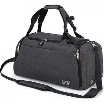 CySILI Bolsa de Deporte con Compartimento para Zapatos y Bolsillo Mojado, Bolsa de Gimnasio Impermeable para Hombres y Mujeres, Viaje Duradero con Cerradura de combinación