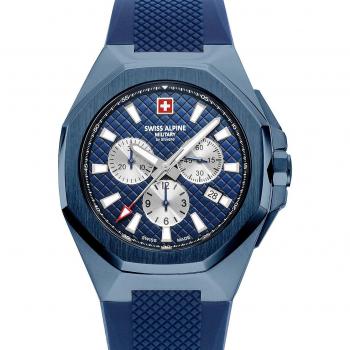 Reloj Cronógrafo Swiss Alpine Military Typhoon 42mm 10ATM Azul SAM7005.9895