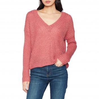 ONLY NOS Onlbluebell L/s V-Neck Pullover Wool Knt, suéter para Mujer, Rosa