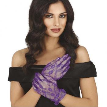 Guantes Calados Lila de 22 cm