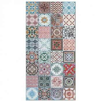 Alfombra Vinílica Hidráulica Níjar Multicolor 120x160 cm - Antideslizante e Ignífuga para Cocina y Salón