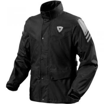 Revit Chubasquero Nitric 4 H2O Negro - Chaqueta impermeable para motocicleta, color negro, talla S