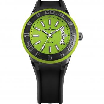 Reloj Unisex Jacques Lemans 1-1784N - Cuarzo Analógico - Correa de Silicona Negra - 50 mm
