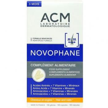 ACM Novophane 180 Tablets - Food Supplement for Hair and Nails, contains vitamins and minerals to support hair growth and nail strength