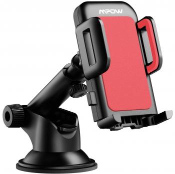 [Versión Nueva]-Soporte Móvil Coche para Salpicadero,Mpow Soporte y Montaje Universal con Ventosa de Gel Más Fuerte y Brazo Ajustable Giro 360 Grado Compatible con iPhone 7/7Plus/6/6s/6Plus/SE/5S y Otros Movíles