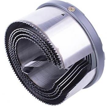Wolfcraft 2155000 - Sierra de corona para madera, yeso laminado , ø 60,67,74,81,95 mm