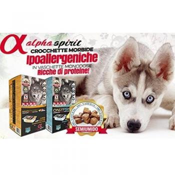 ALPHA SPIRIT Alimento Completo Semi Húmedo Only Fish para Perro - 7 Bandejas