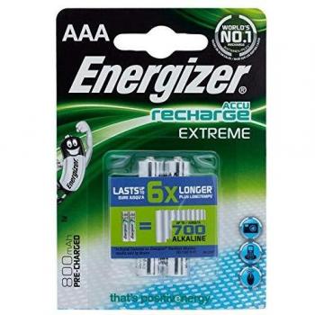 Energizer Extreme Rechargeable AAA Micro Batteries 800 mAh - 2 Pack