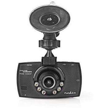 NEDIS Dash Cam Full HD with 120 Viewing Angle & Night Vision, 2.7 inch LCD & Car Adapter, Dark Grey