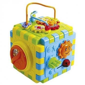 PlayGo - Cubo actividades convertible en alfombra, 28 x 22 x 24 cm