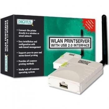 Digitus WLAN - Fast Ethernet Print Server - Servidor de impresión