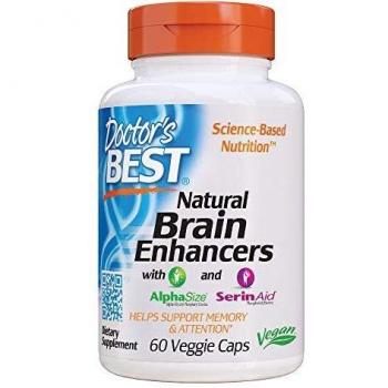Natural Brain Boosters with AlphaSize and SerinAid - 60 Veggie Capsules