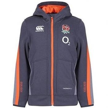 Canterbury England - Kid de forro polar - Sudadera con cremallera y capucha de entrenamiento Grafito, 14 años