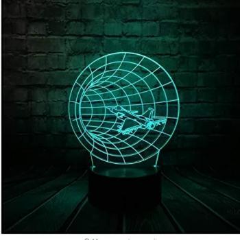Avión Shuttle Universe 3D Lámpara Avión Luz De Noche Para Niños Decoración De Navidad Hogar Bombilla Led Batería Usb Mesa De Juguete