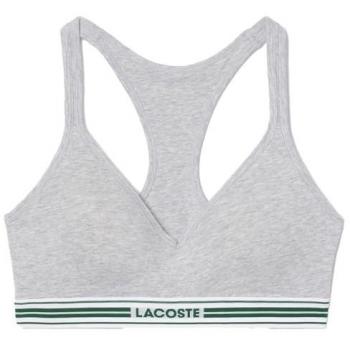 Sujetador deportivo Lacoste Stripe gris para mujer - Talla L