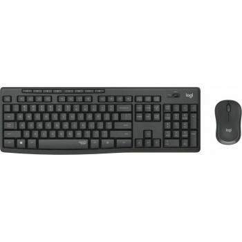 Combo Inalámbrico Silencioso Logitech MK295 Teclado y Ratón QWERTZ Suizo Graphito