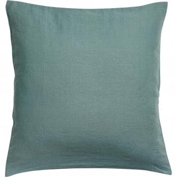 Funda de almohada de algodón stonewashed Zeff verde gris 65 x 65 cm Vivaraise
