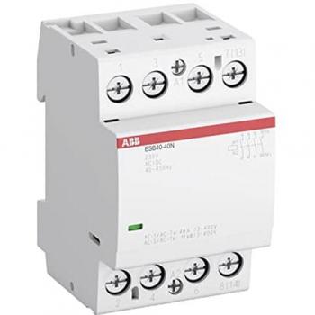 Contactor de instalación ABB ESB40-22N-06, 2 polos, 2 contactos normalmente abiertos (NA), 2 contactos normalmente cerrados (NC), corriente nominal de 40 A, bobina de alimentación a 230 V