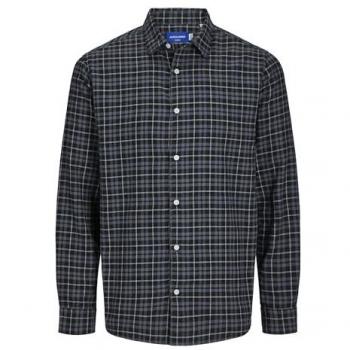 Jack & Jones Men's Regular Fit Black Flannel Check Shirt 'Joshua'