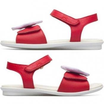 CAMPER Twins - Sandals for Girls - Red, size 34, Smooth leather