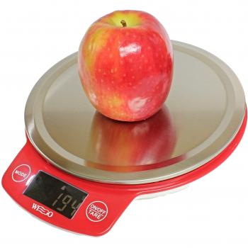 Wego balanza de cocina digital, balanzas digitales, escala con múltiples funciones, alta precisión de 1 g hasta 5000 g - con diferentes unidades: g/lb/oz/ml.
