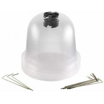 Campanas para ensalada de plástico transparente, 25,5 cm, 6 piezas