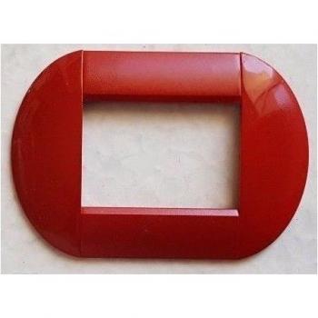 Placa Compatible Living International Bticino Rojo 4 Foros