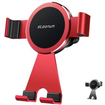 steanum Soporte Móvil para Coche, Metálico Teléfono Soporte Coche Montaje de Ventilación 360º Rotación para iPhone X/XS/XS Max/XR/8/7, Compatible con Samsung S9/s9+/S8/s8 +/S7/S6/Note9/8/7/6/5