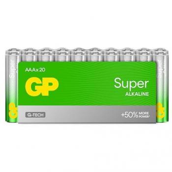 Paquete de 20 Baterías Alcalinas AAA GP Ultra Plus 1.5V