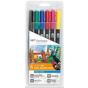 Set De 6 Rotuladores Dual Brush Colores Primarios Tombow