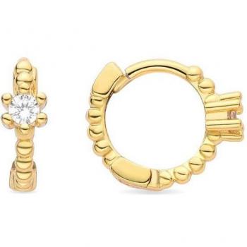 Pendientes Luxenter Vesnem de Circonita Brillante, acabados en oro amarillo de 18 quilates