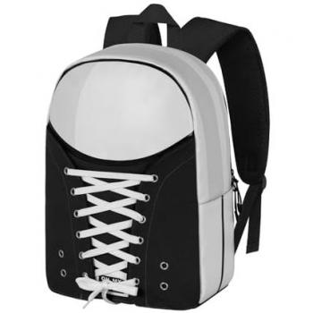Mochila Sneakers Oh My Pop! Negra 43x30x15cm, Capacidad 20 L