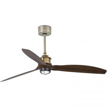 Ventilador de Techo Just Steel con Difusor de Cristal 67,4 cm
