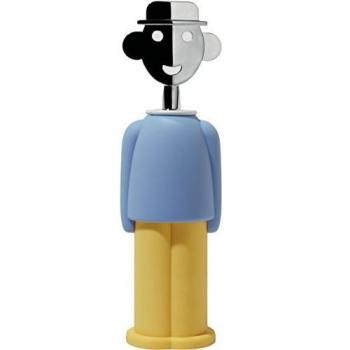 Alessi Alessandro M. Sacacorchos, Zamak Cromado y Resina Termoplástica, Multicolor