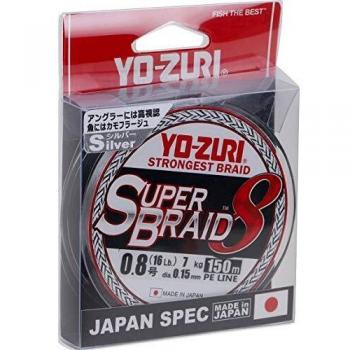Yo-Zuri - Tresse Superbraid 8X - 1.2 Argent- 150 M - DYSB8G12CV