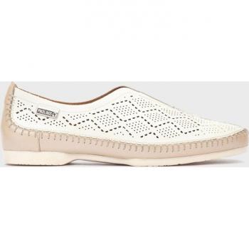 Mocasines de piel AGUILAS W6T en color blanco con detalle calado y elástico