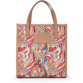 Bolso de hombro de tejido estampado multicolor Pedro Miralles - modelo VISALIA