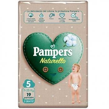Pampers Natur Junior Talla 5 (11-25 kg) 19 Pannolini + 2 Gratis